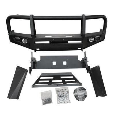 Universal Fit Steel Bull Bar With Bolt On Mounting And Spot Beam Lights