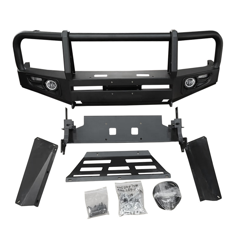 Universal Fit Steel Bull Bar With Bolt On Mounting And Spot Beam Lights