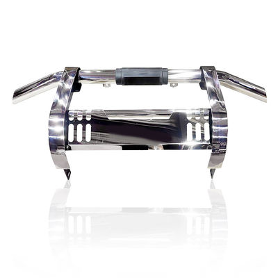 새로운 쉬운 자동차 앞면 스테인리스 스틸 프론트 범퍼 불 바 (Led 조명 포함) for 토요타 하이럭스 비고 레보 로코 닛산 NP300 나바라 이스즈 미쓰비시 폭스바겐 포드 F150 랩터 레인저