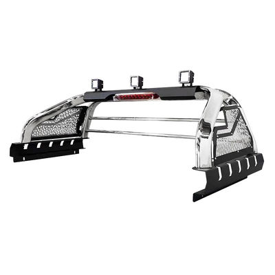 오프로드 맞춤형 스테인리스 스틸 스포츠 롤 바 자동차 액세서리, Hilux Revo용 LED 조명 포함