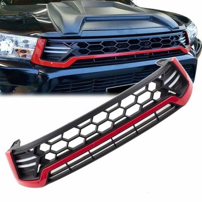 도요타 Hilux Revo 2015년 - 2017년을 위한 흑백 정면 차 정면 석쇠