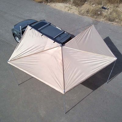 직물 방과 420D 차 지붕막 4x4 철회할 수 있는 선프로어브 방수 270 도 차양 가족 텐트