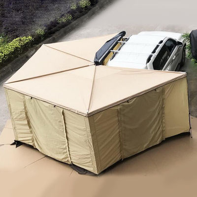 직물 방과 420D 차 지붕막 4x4 철회할 수 있는 선프로어브 방수 270 도 차양 가족 텐트